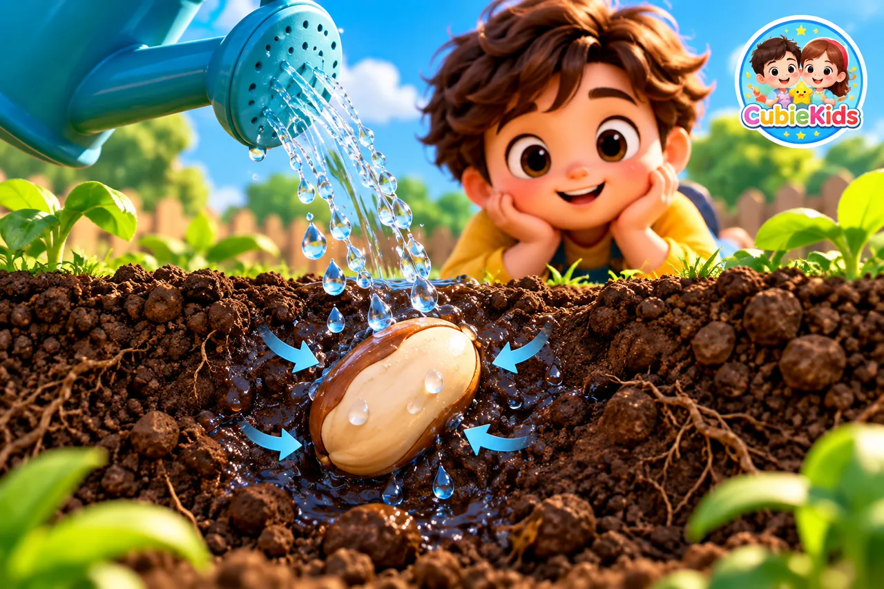 How Does a Seed Grow? — 1. The Seed Gets Water